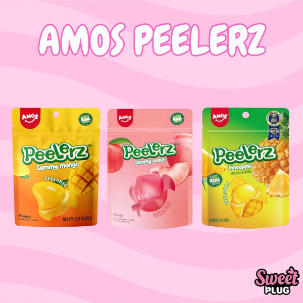 Amos Peelerz Gummy Peach Candy Bags