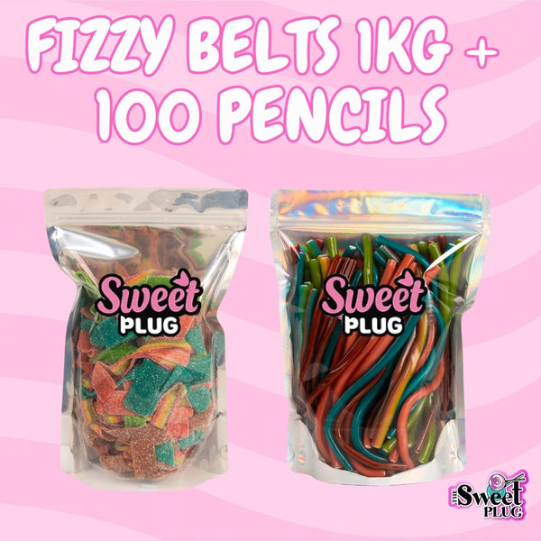 Fizzy Belts 1kg + 100 Pencils