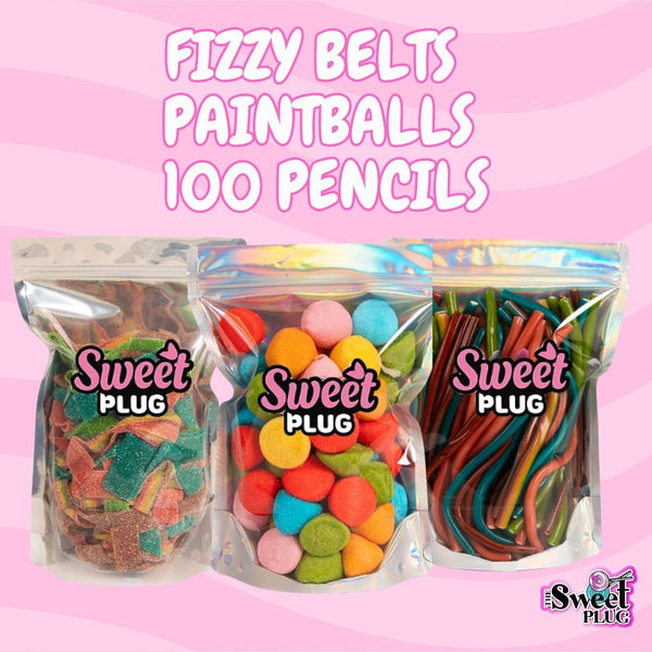 Fizzy Belts 1kg + Paintballs 1kg + 100 Pencils