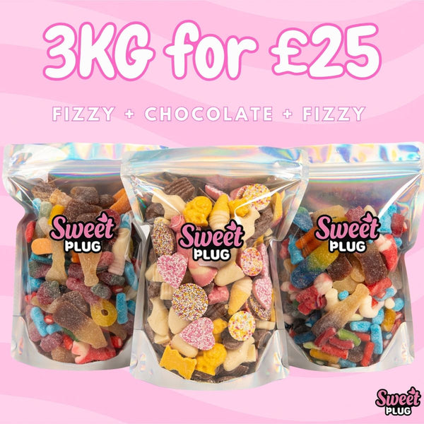 3KG FOR £25! Fizzy + Fizzy + Chocolate Snack Sweet