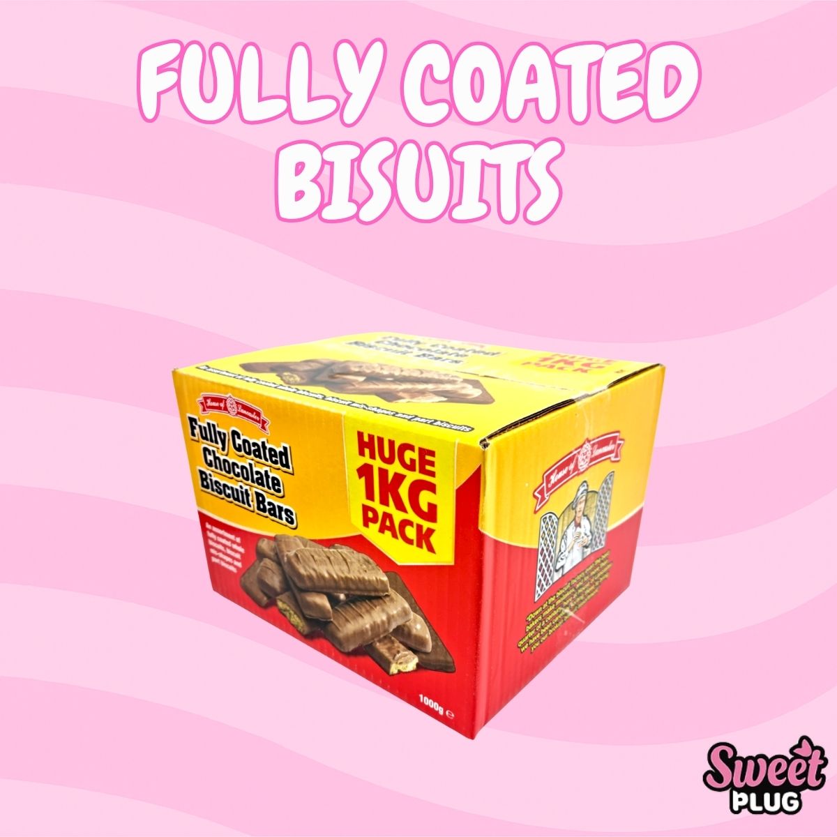 Fully Coated Chocolate Biscuit Bars 1kg Box – The Sweet Plug