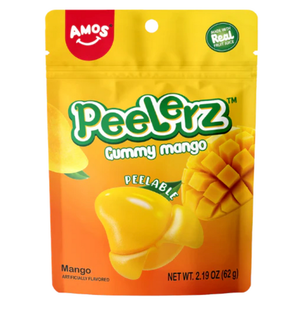 Amos Peelerz Gummy Peach Candy Bags